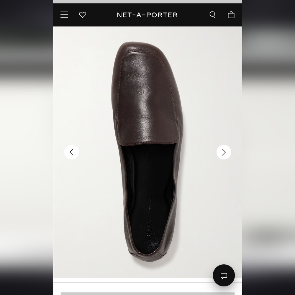 Khaite Monroe Square Toe Loafers Chocolate Brown 37 - Picture 3 of 10
